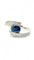 Bague 53 Bague saphir et diamants or blanc 18 carats 58 Facettes