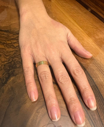 Wedding band woman in 18-carat rose gold diamond tip 