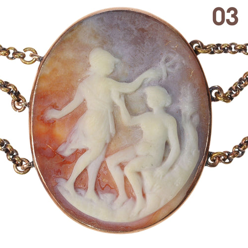 Collier Collier camée victorien, vers 1860 – Un chef-d'œuvre du Grand Tour en or 58 Facettes 24269-0015