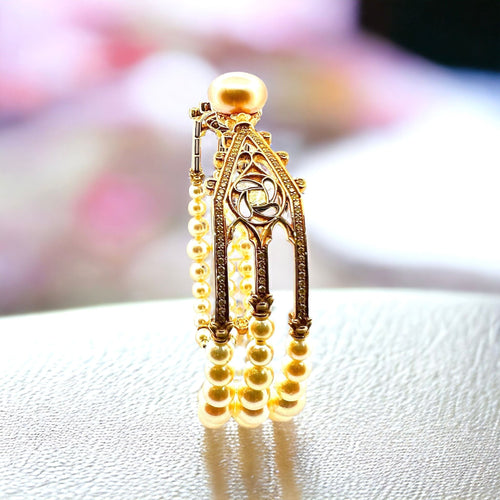 Bracelet Bracelet signé Alessio Boschi , or , perles et diamants jaunes 58 Facettes