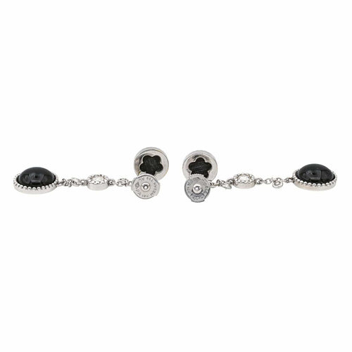 Boucles d'oreilles Susie Otero Boucles d'oreilles Pendantes  Or blanc Diamant, Onyx 58 Facettes 578248CD