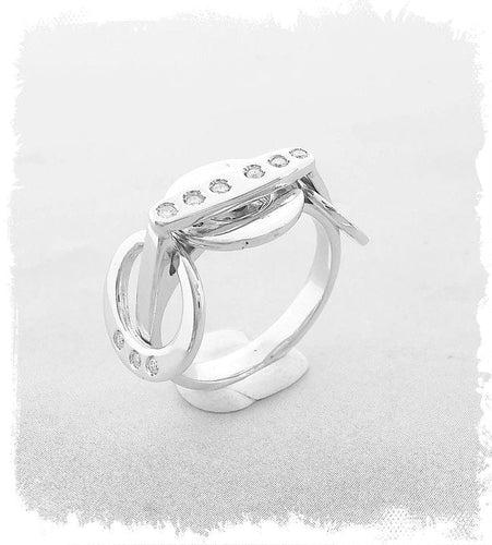 Bague 54 Bague Diamants Or Blanc 58 Facettes AA 1447