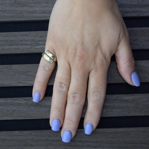 Bague 51 Bague vintage en or jaune et diamants des années 80 58 Facettes