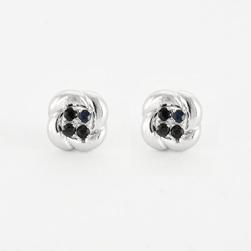Boucles d'oreilles Boucles d'oreilles or blanc saphirs 58 Facettes LP1071/16