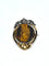 Broche Broche Or et Oeil De Tigre 58 Facettes