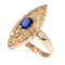 Bague 52 Bague vintage antique en forme de marquise avec diamant et saphir naturel 58 Facettes 23271-0290