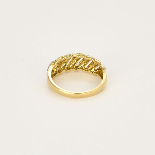 Bague 53.5 Bague en Or jaune & blanc 18k 58 Facettes THI0308
