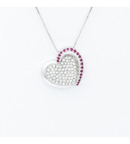 Collier Collier Coeur - Diamants & Rubis 58 Facettes 220549R