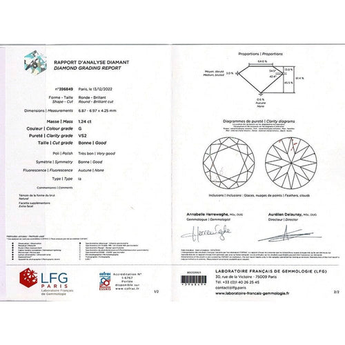 Bague 52 Bague jonc or jaune, diamant. 58 Facettes 32198