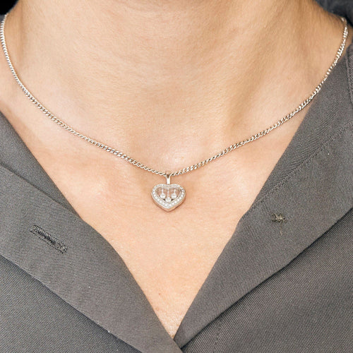 CHOPARD - Happy Diamonds - Ciondolo in oro bianco 18k e diamanti