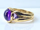 Bague 56 Bague or jaune améthystes 58 Facettes AB445