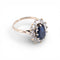 Bague 56 Bague marguerite vintage en or 18 carats, saphir et diamants 58 Facettes