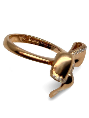 Bague 53 Bague signée Damiani or rose et diamants 0,35 ct 58 Facettes 866