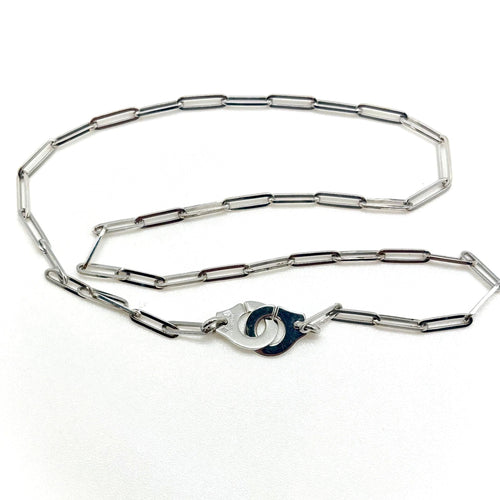 Collier DINH VAN - Collier menottes R10 or blanc 58 Facettes M9044