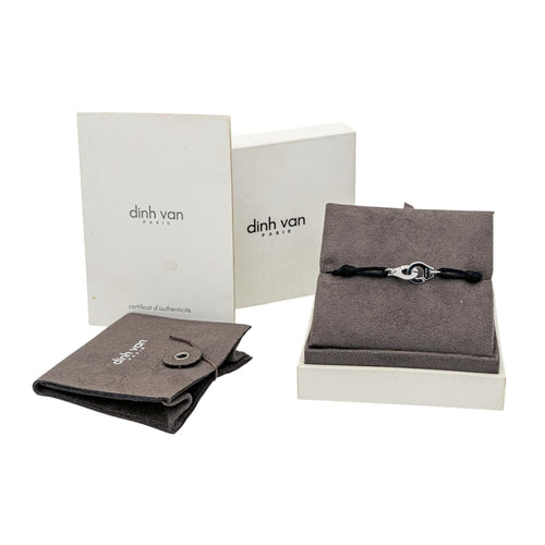 Bracelet Dinh Van Bracelet Cordon Menottes Or blanc 58 Facettes 4006774CN