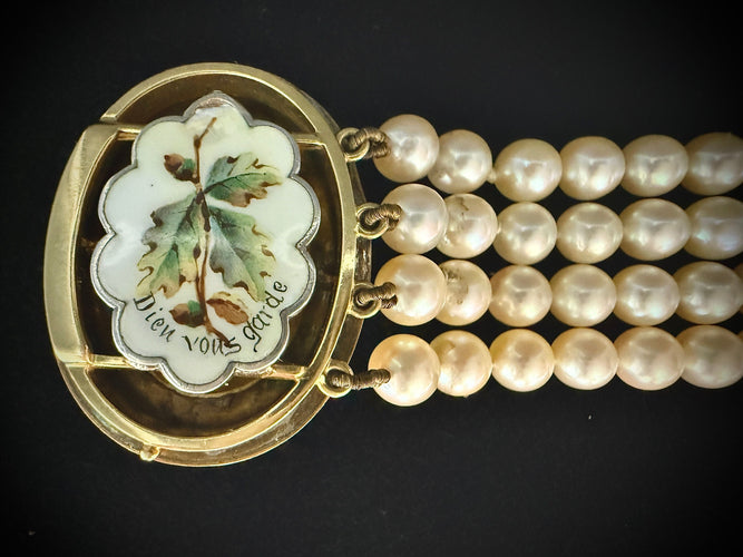 Bracelet Bracelet XIXème or et émail rouge, diamant de 0,80 carat 58 Facettes