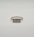 Bague 53.5 Bague or blanc sertie de 2 diamants anciens 58 Facettes