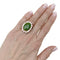 Bague 48 Bague or blanc, jade néphrite et diamants. 58 Facettes 35098