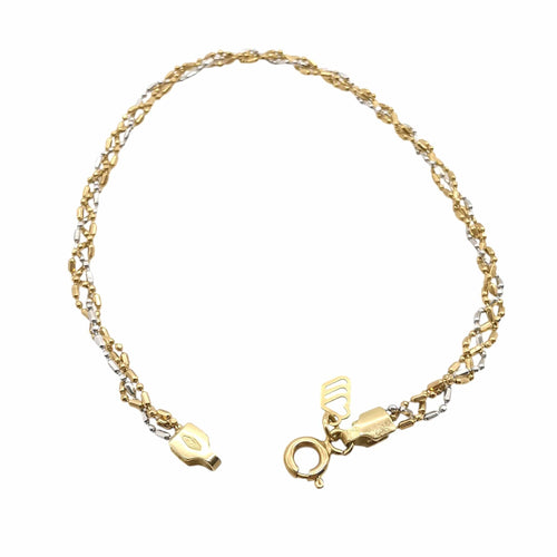 Bracelet Bracelet en or jaune et blanc 58 Facettes