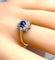 Bague 53 Bague marguerite en or, saphir et diamants 58 Facettes AB572