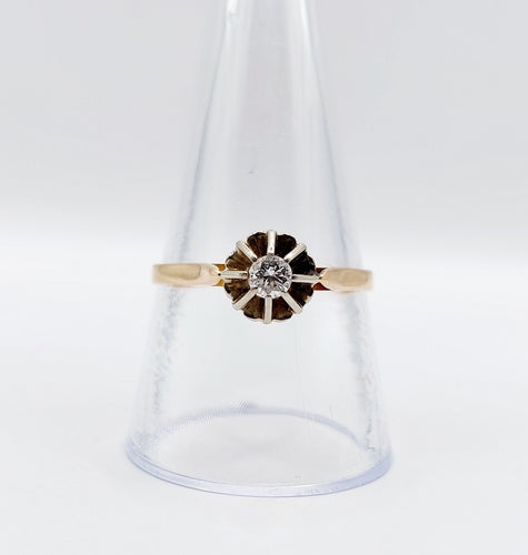 Bague 60.5 Bague solitaire art déco or rose et diamant 58 Facettes A05709