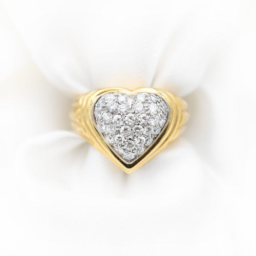 Bague Bague Repossi en or jaune avec diamant en forme de cœur de 0,64 ct 58 Facettes 22038