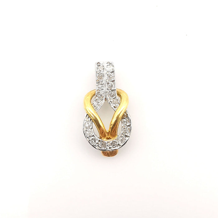 Pendant in yellow and white gold & diamonds