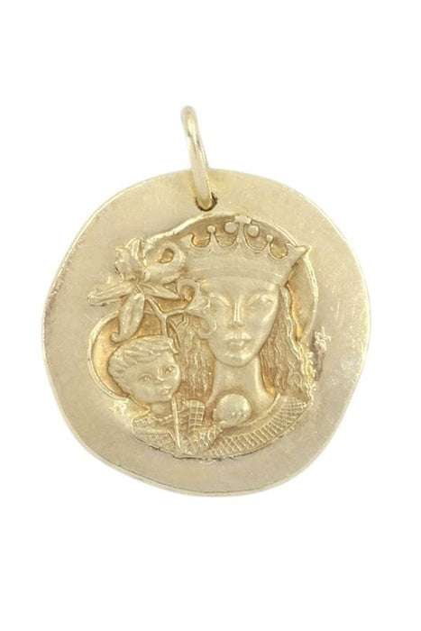 Pendentif Médaille Vierge au lys 58 Facettes 092631