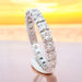 Bague 58.5 Bague or blanc et diamants 58 Facettes AA 1674