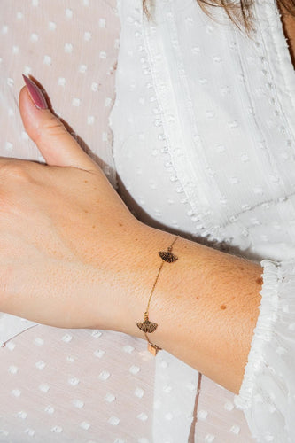 Bracelet Ginette NY Bracelet Gingko Or rose 58 Facettes 2682448CN