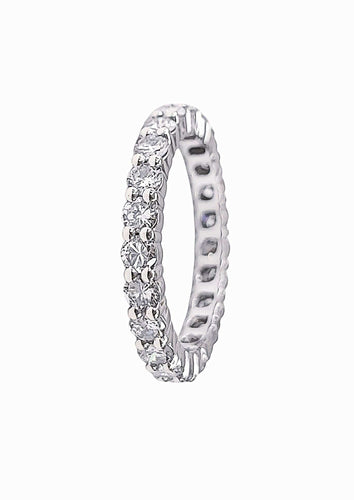 Bague 53.5 Alliance en or blanc et diamants 1,50ct 58 Facettes All.1.5ct-DV.37