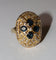 Bague 52.5 Bague ovale or jaune, saphirs et diamants 58 Facettes 587