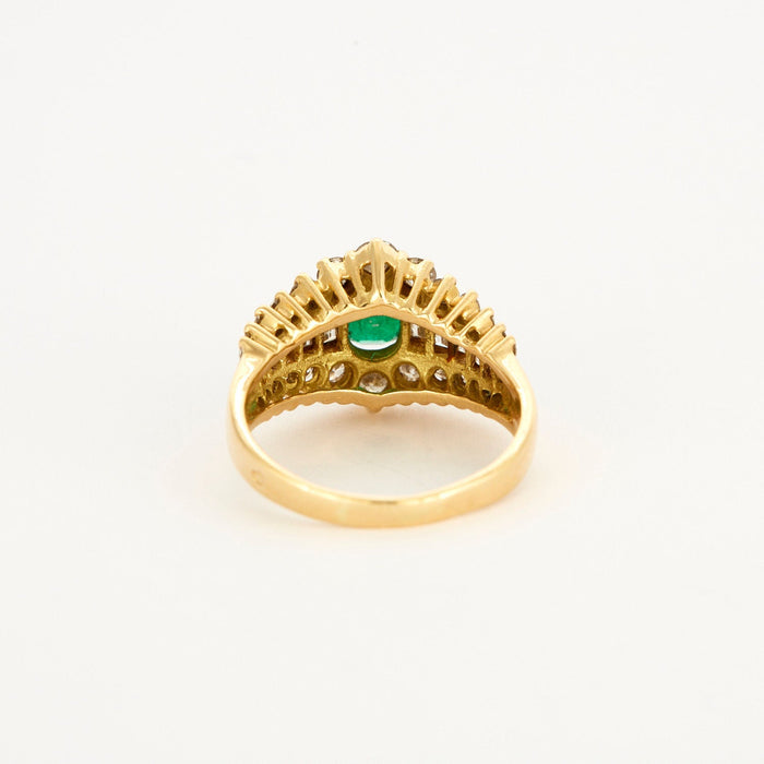 anillo de liga Diamantes esmeralda
