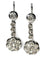 Boucles d'oreilles Boucles d'oreilles vintage platine et diamants 1 ct 58 Facettes 68701