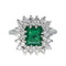 Bague 51 Bague Pompadour  Or blanc Emeraude, Diamant 58 Facettes 4526723RV