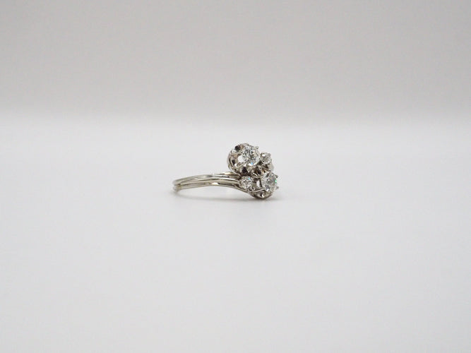 Bague 60 Bague vintage or blanc diamants 58 Facettes 4546