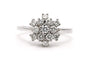 Bague 55 Bague contemporaine en or blanc 18 carats sertie de diamants taille brillant 0,56 ct 58 Facettes 23104