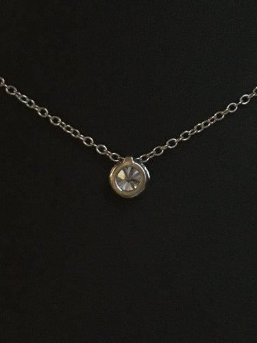 Collier Collier en or blanc 18K et diamant 58 Facettes