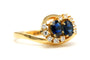 Bague 53 Bague contemporaine or jaune, saphirs et diamants 58 Facettes 22739