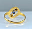 Bague 53 Bague en or jaune saphir et diamants 58 Facettes AB312