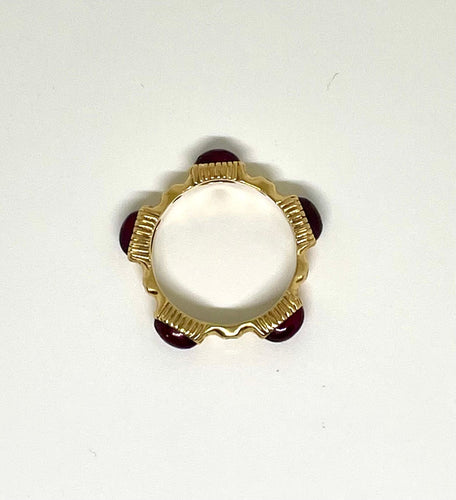 Bague 52 Cartier-Bague or jaune, rubis, diamants 58 Facettes