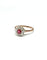 Bague Bague marguerite ancienne en or rose 18 carats ornée d’un saphir rose et diamants 58 Facettes
