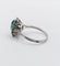 Bague 55 Bague marguerite vintage or blanc, chrysoprase et diamants 58 Facettes A05852