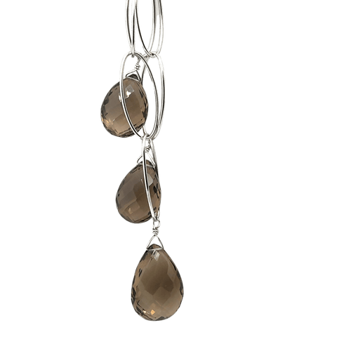 Montre Collier sautoir or blanc et quartz fumé 58 Facettes 1.0001481/1