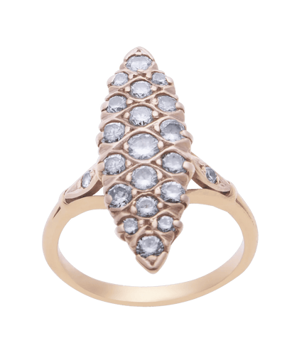 Bague marquise Or rose 18K Diamant