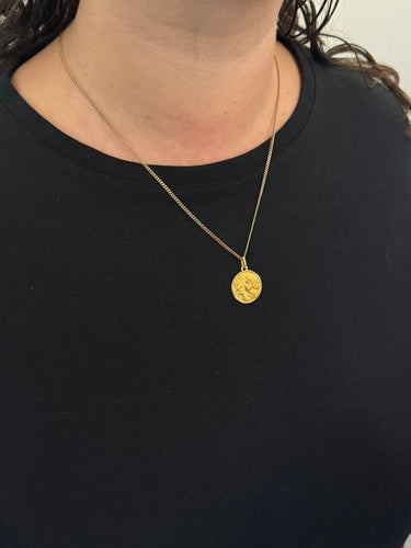 Pendentif Médaille or jaune Ange et Colombe 58 Facettes