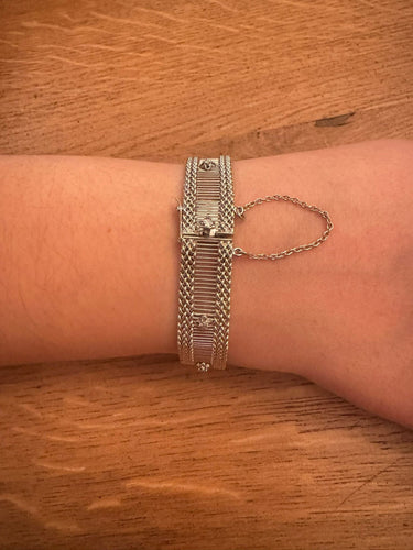 Bracelet BRACELET EN OR BLANC ET DIAMANTS 58 Facettes