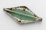Art Déco white gold brooch with jade and diamonds, circa 1925 58 Facettes 10749