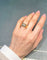 Bombierter Ring aus Gelbgold und Diamant 