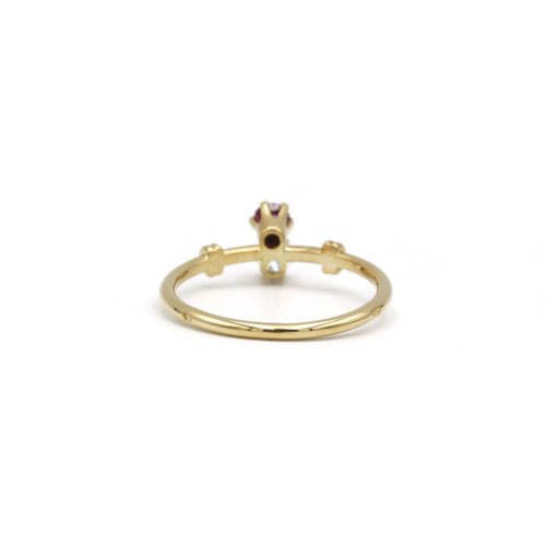 Bague 54 Bague or, diamant et rubis 58 Facettes 240148R